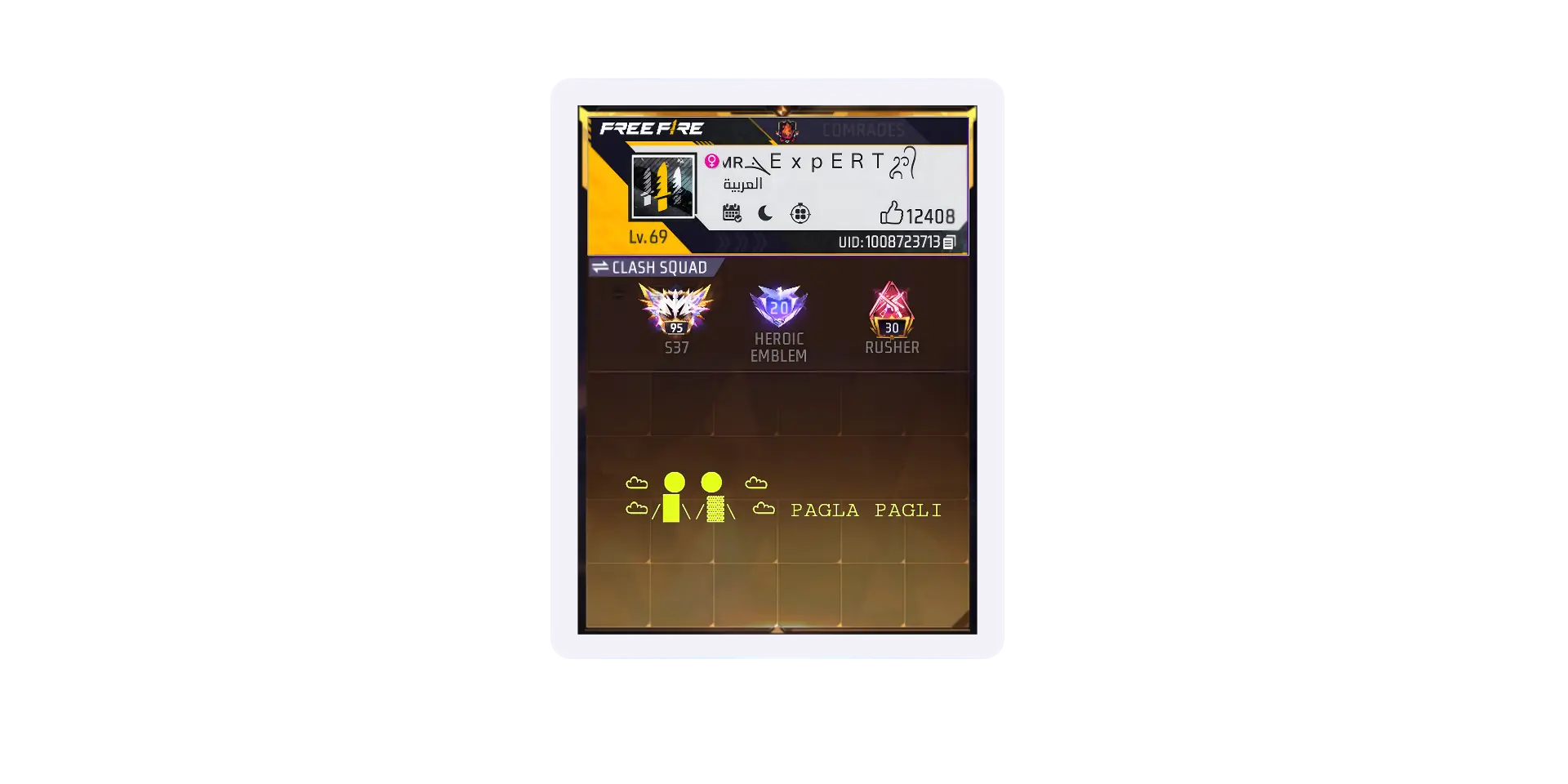 Asraful Free Fire bio code preview